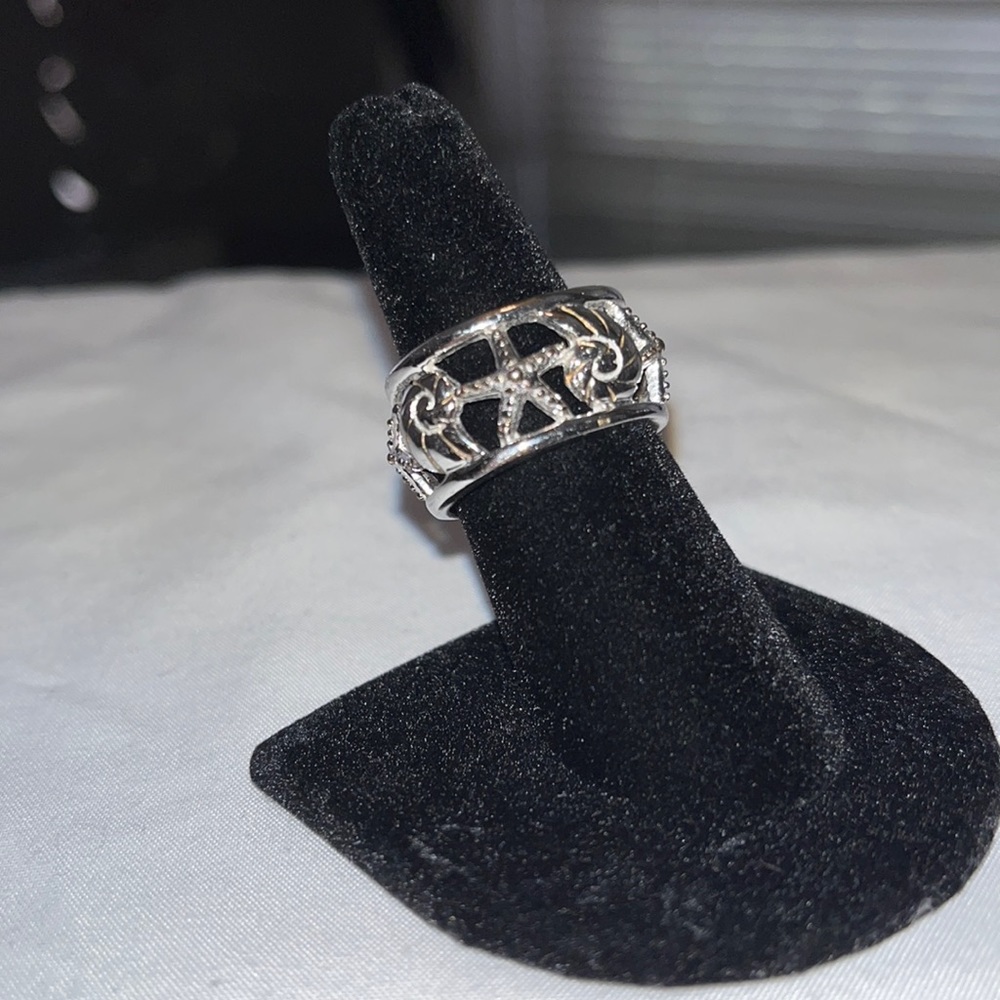 Sterling Silver Adjustable Sea Life Ring